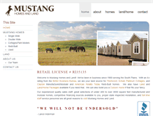 Tablet Screenshot of mustanghomes.com